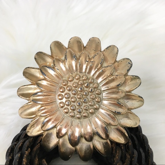Navasota VTG Braided Sunflower Adjustable Belt L - Picture 2 of 8
